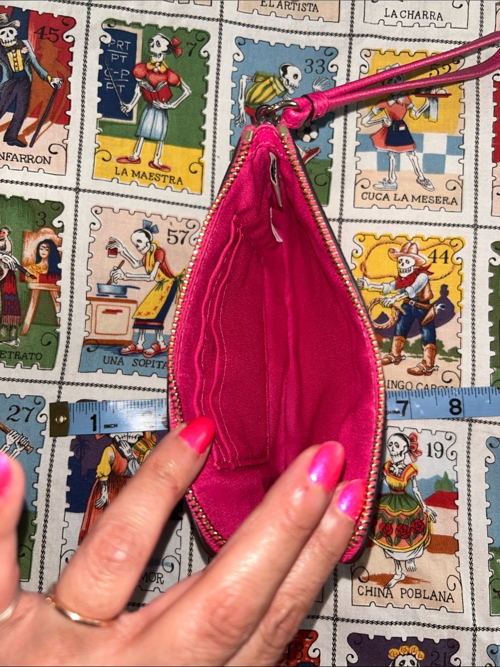 Coach Hot Pink Leather Wristlet Pouch - Picture 4 of 5